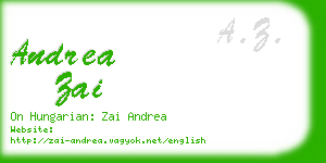 andrea zai business card